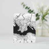 Hong Kong China Map Briefkaart (Staand voorkant)