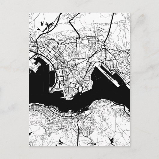 Hong Kong China Map Briefkaart (Voorkant)