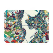 Hong Kong, China Map Magneet (Horizontaal)