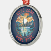 Hong Kong China Retro Noodlijdende Cirkel Metalen Ornament (Links)