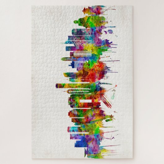 Hong Kong China Skyline Legpuzzel (Verticaal)