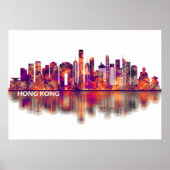 Hong Kong China Skyline Poster (Voorkant)