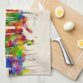 Hong Kong China Skyline Theedoek (Quarter Fold)