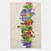 Hong Kong China Skyline Theedoek (Verticaal)