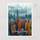 Hong Kong China Skyline Top Uitzicht Briefkaart (Voorkant)
