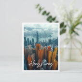 Hong Kong China Skyline Top Uitzicht Briefkaart (Staand voorkant)
