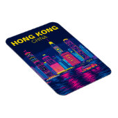 Hong Kong China Skyline Travel Souvenir Magneet (Rechterzijde)