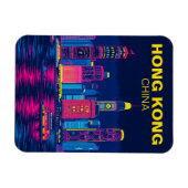 Hong Kong China Skyline Travel Souvenir Magneet (Horizontaal)