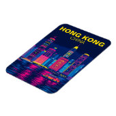 Hong Kong China Skyline Travel Souvenir Magneet (Linkerzijde)