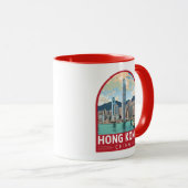Hong Kong China Travel Art Vintage Mok (Voorkant rechts)