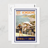  Hong Kong China Travel Briefkaart (Voorkant / Achterkant)