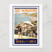 Hong Kong China Travel Briefkaart (Voorkant)