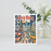 Hong Kong China Vintage Beroemde Reisplaats Briefkaart (Staand voorkant)