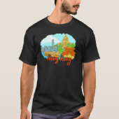 Hong Kong City China souvenir voor mannen vrouwen T-shirt (Voorkant)