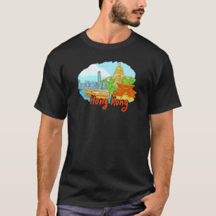 Hong Kong City China souvenir voor mannen vrouwen T-shirt