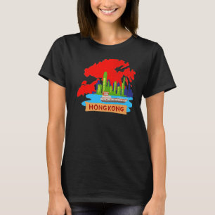 Hong Kong City China souvenir voor mannen vrouwen T-shirt