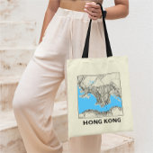 Hong Kong City Map Tote Bag