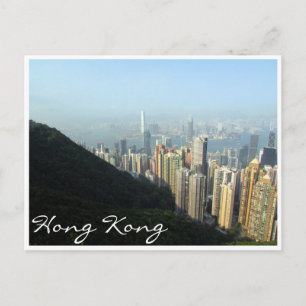 hong kong city uitzicht briefkaart