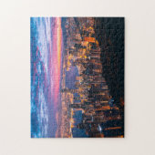 Hong Kong City Urban Sunset Landscape Panorama Legpuzzel (Verticaal)