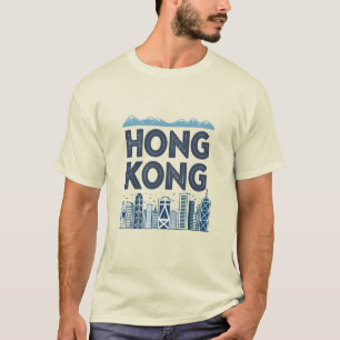 Hong Kong CityScape Mannen T-shirt