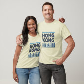 Hong Kong CityScape Mannen T-shirt (Unisex)