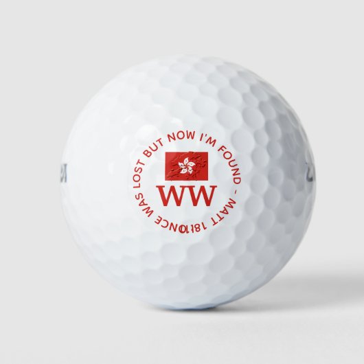 HONG KONG Custom MONOGRAM Christelijk verlies gevo Golfballen (Voorkant)