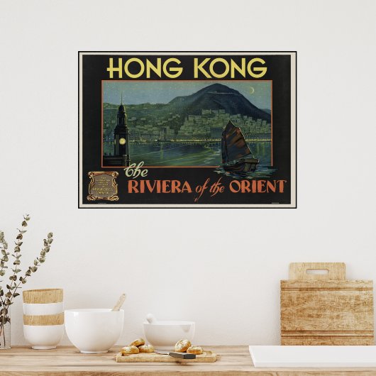 Hong Kong De Riviera van het orient Poster (Keuken)