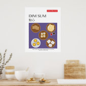 Hong Kong Dim Sum Food Art Poster (Keuken)