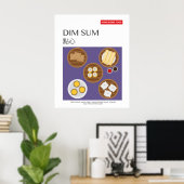 Hong Kong Dim Sum Food Art Poster (Thuiskantoor)