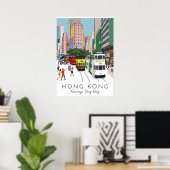 HONG KONG – DING DING TRAM POSTER (Thuiskantoor)