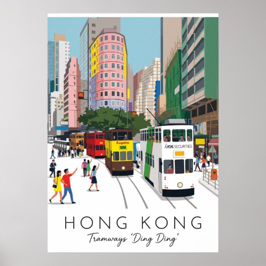 HONG KONG – DING DING TRAM POSTER (Voorkant)