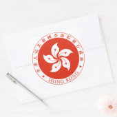 hong kong emblem vierkante sticker (Envelop)