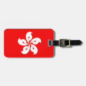 Hong Kong Flag Bagagelabel (Voorkant horizontaal)