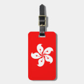 Hong Kong Flag Bagagelabel (Voorkant verticaal)