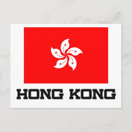 Hong Kong Flag Briefkaart (Voorkant)