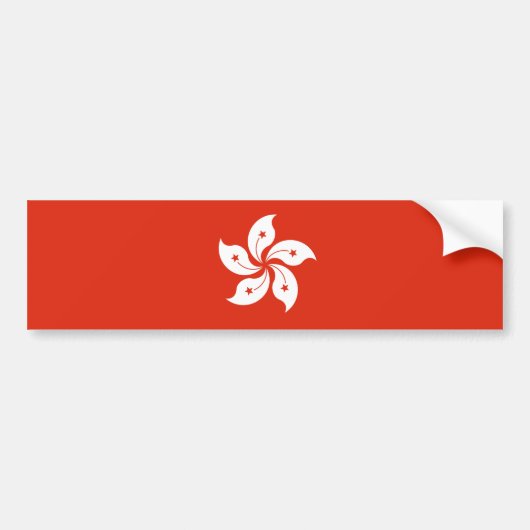 Hong Kong Flag Bumpersticker (Voorkant)