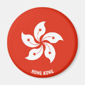 Hong Kong Flag Charming Patriotic Magneet (Voorkant)