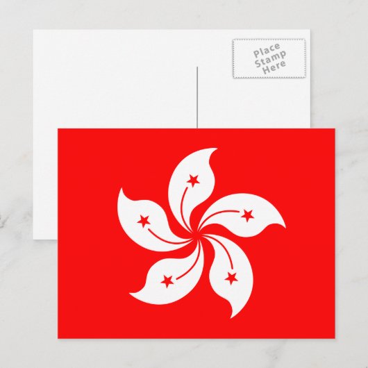 Hong Kong Flag "Classic" Briefkaart (Voorkant / Achterkant)