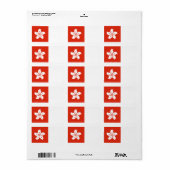 Hong Kong Flag Etiket (Full Sheet)