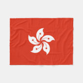 Hong Kong Flag Fleece Deken (Voorkant (Horizontaal))