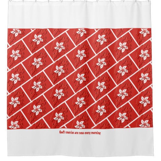 HONG KONG FLAG Gepersonaliseerd het Patriottische  Douchegordijn (Voorkant)