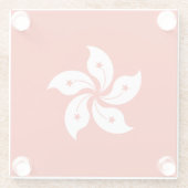 Hong Kong Flag Glazen Onderzetter (Achterkant)