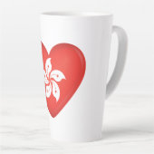Hong Kong Flag Heart Latte Mok (Rechterhoek)