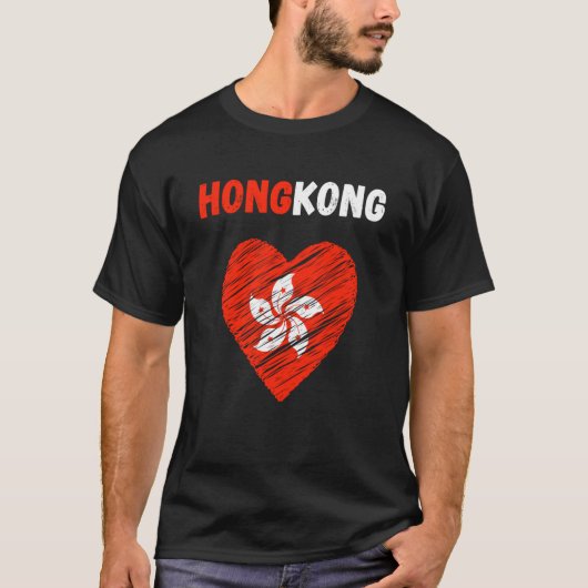 Hong Kong Flag Holiday Hong Kong Heart Hongkonger  T-shirt (Voorkant)