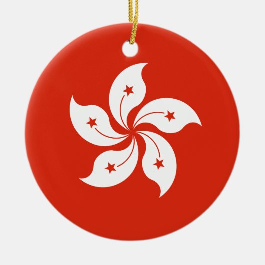 Hong Kong Flag Keramisch Ornament (Voorkant)