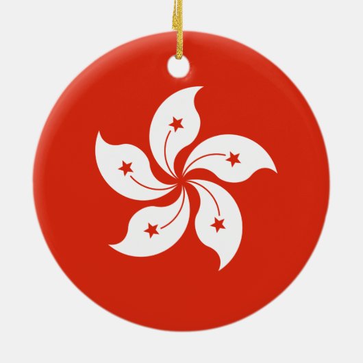 Hong Kong Flag Keramisch Ornament (Achterkant)