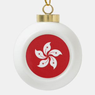 Hong Kong Flag Keramische Bal Ornament