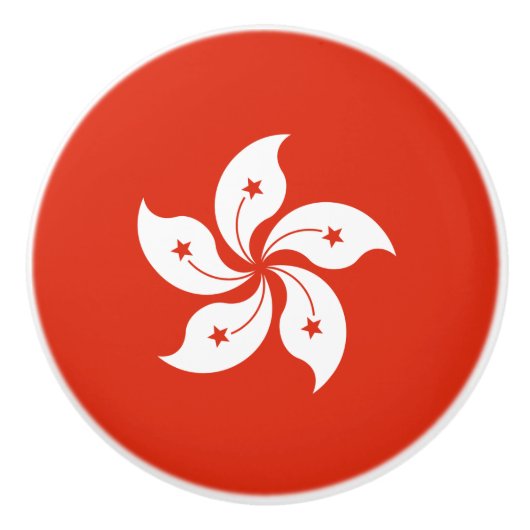 Hong Kong Flag Keramische Knop (Voorkant)