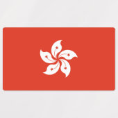 Hong Kong Flag Labels (Design 1)