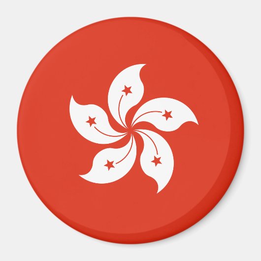 Hong Kong Flag Magneet (Voorkant)